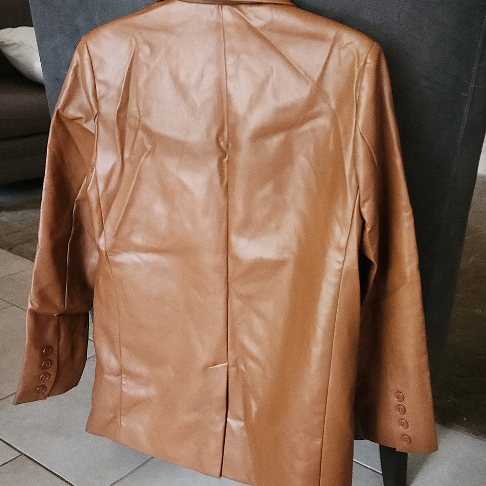 NWT Rebecca Minkoff Faux Leather Blazer - Picture 2 of 4